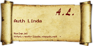 Auth Linda névjegykártya